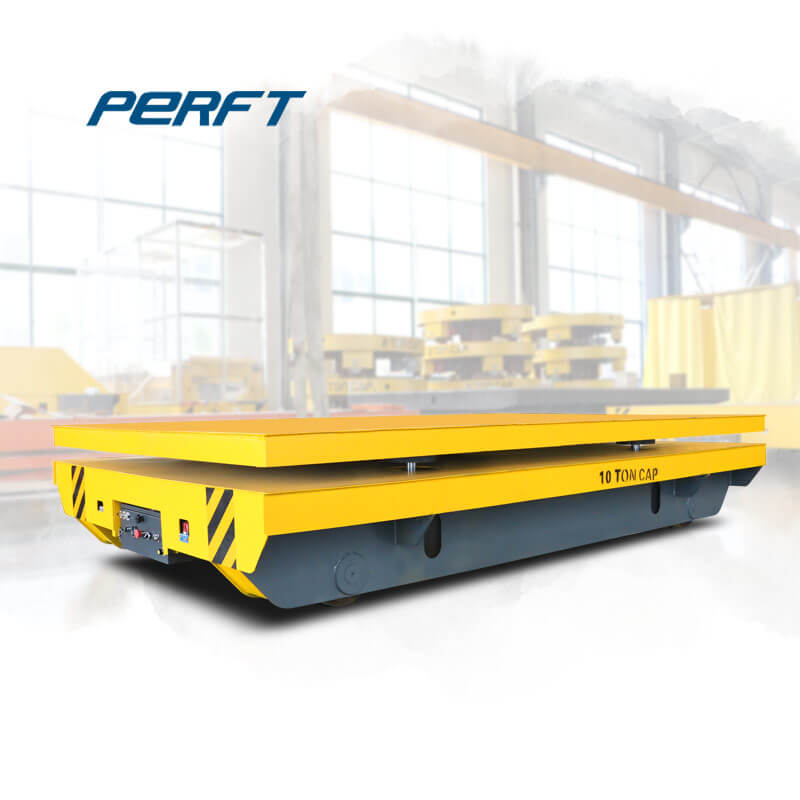 20t transfer cart on rail with flat steel deck
